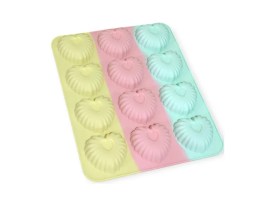 Molde silicona 12 tortitas corazon